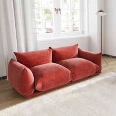 PRICES MAY VARY. ⛅[Impressive Style] High-level chenille upholstery with distinguished fluffy texture grants skin-friendly and comfortable experience. This red sofa chair, as round and plump in appearance as a big cake, make an ideal addition to your living room, bedroom, guest room, lounge home, extra room, etc. ⛅[Extra Comfort] Made of high-quality chenille, the couch is wear-resistant, wrinkle resistant, hard to deform, and as new as new after long use. Built in high resilience sponge for mod Mid Century Loveseat, Modular Couch, Plush Sofa, Small Space Living Room, Red Sofa, Comfy Sofa, Apartment Furniture, Garden Cottage, Couches Living Room