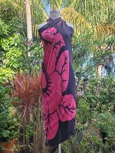 Hawaii with Big Hibiscus print Sarong Tropical Cruise Pareo Wrap for Beach Pool Bikini Cover-Up Dress 100% Rayon Fits XS to L, unisex. Size 62" x 44" with  2" long on ends. Multi Use for: beach cover-up, beach mat, skirt, scarf, head wrap, dress, towel, table cloth, curtains, baby carrier, breast feeding cover-up, wall hanging decor, and more. Perfect and unique gift that everyone can use. High quality rayon- soft and silky- drapes beautifully.  Machine Wash Cold - easy care. Ships from Pearl Ci Hawaiian Printed Sarong For Beach Party, Hawaiian Style Printed Sarong For Beach Party, Pink Tropical Sarong For Poolside, Pink Hibiscus Print Swimwear For Beach Party, Pink Hibiscus Print Swimwear For Summer, Hawaiian Tropical Print Sarong For Beach Party, Hawaiian Sarong With Tropical Print For Beach Party, Hawaiian Printed Sarong For Beach Cover-up, Hawaiian Printed Sarong For Poolside