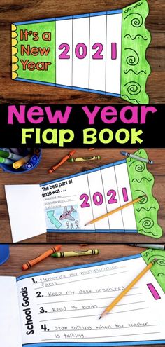 the new year flip book for kids