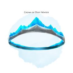 the crown of deep winter has been designed to look like a mountain with snow on it