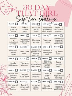 Girl Self Care, Love Challenge