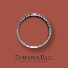 a ring with the words farrow and ball written on it