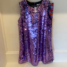 Nwt Sugar & Jade Purple Sequined Dress. Size Xxl 20/22. Fully Lined In Black With Button Back Enclosure. Smoke Free And Pet Free Home. Purple Sleeveless Dress For Dress-up, Holiday Purple Sequin Dress, Purple Summer Dress For Festive Occasions, Purple Festive Dress For Summer, Purple Summer Dresses For Festive Occasions, Fitted Purple Dress For Dress-up, Purple Festive Dress For Party Season, Purple Dresses For Dress-up Party Season, Purple Dress For Dress-up Party Season