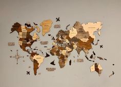 World Map Decor 3D DIY Wall Decor DIY Wall Art Wooden Decor Home Decor Travel Poster Travel Journal Framed World Map, World Map Photo, Maps Aesthetic, Wall Decor Diy, Line Art Flowers, World Map Decor, Wall Art Wooden, World Map Wallpaper, World Map Poster