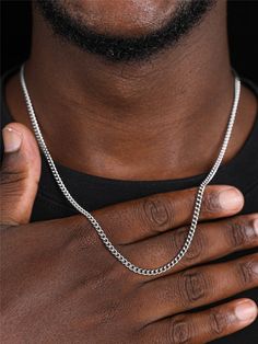 Simple Chain Necklace, Stainless Steel Chain Necklace, Mens Jewelry Necklace, Estilo Punk, Chain Necklaces, Men's Necklace, Simple Necklace