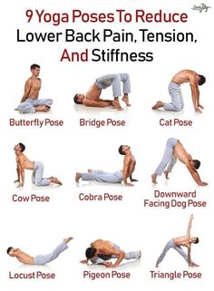 yoga poses to reduce lower back pain, tension and stiffness for the entire body