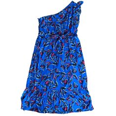 Elevate Your Wardrobe With This Stunning Blue Floral One Shoulder Midi Dress From Collective Concepts. The Dress Is Made Of High-Quality Polyester With Chiffon Fabric Type And Features A Beautiful Floral Pattern That Perfectly Suits Spring And Summer Seasons. The Dress Has A Size Of M With An A-Line Style That Flatters Any Body Type. The Sleeveless Dress Has Ruffle Sleeves And A One-Shoulder Neckline With A Zip Closure That Adds A Touch Of Elegance To The Dress. It Is Perfect For Weddings, Parti Blue One-shoulder Dress For Vacation, Blue Floral Print One-shoulder Dress, Blue One-shoulder Dress With Floral Print, Blue Lined Midi Dress For Daywear, One Shoulder Midi Dress, Ruffle Sleeves, Chiffon Fabric, Dress First, Medium Blue