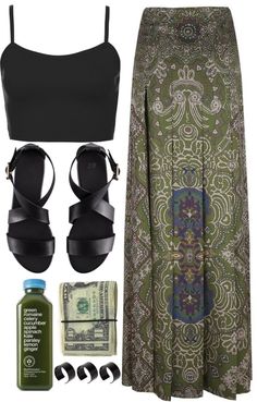 Polyvore Outfits Spring, Sukienki Maksi, Looks Hippie, Moda Hippie, Look Boho Chic, Clothes Board, Skirt Diy, Mode Hippie, Estilo Hippie