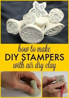 how to make diy stampers with air dry clay - step by step instructions