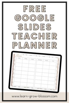 the free google slides teacher planner