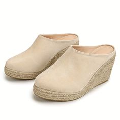 variants11 Sandals Comfy, Women Dresses Casual Summer, Womens Espadrilles Wedges, Heels Casual, Slip On Heels, Casual Summer Wear, Womens Basketball Shoes, Slip On Espadrilles, Espadrille Wedge