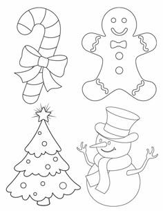 christmas coloring pages for kids to print out and color with their own holiday tree, candy cane