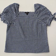 Banana Republic Gingham Shirt Never Worn Size Small (On The Larger Side) Fast Shipping Casual Plaid Blouse For Picnic, Blue Cotton Top For Picnic, Trendy Blue Top For Picnic, Cotton Gingham Tops For Day Out, Cotton Short Sleeve Blouse For Picnic, Cotton Blouse With Short Sleeves For Picnic, Gingham Cotton Tops For Day Out, Trendy Blue Tops For Picnic, Trendy Gingham Cotton Blouse