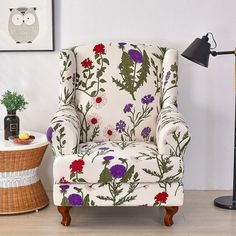 Fabric:Polyester; Crafts:Printed; What's in the box:Chair Cover1; Quantity:1 Piece; Note:Machine Wash, Do not Bleach, Warm Iron; Type:Wingback Chair Cover; Style:Botanical / Plants,Floral / Flower; Pattern:Floral / Flower,Floral; Features:Dustproof,Stretch,Soft; Shipping Weight:0.440; Listing Date:08/17/2022; Production mode:External procurement; Product Care Instructions:Machine Washable (Under 30  Celsius) Wingback Chair Slipcovers, Armchair Covers, Wingback Chair Covers, Wingback Armchair, Chair Slipcovers, Arm Chair Covers, Craft Printing, Room Bedroom Decor, Wing Chair