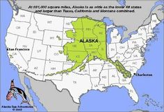 a map showing the location of alaska