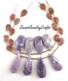 several different types of stones are arranged on a circular wire with the words zerantt jewelry crafts