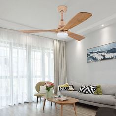 This 48inches ceiling fan lamp illuminates your space with an modern design, making it the perfect choice for chandelier lovers, It's equipped with 3 reversible wooden blades and a powerful quiet motor, the ceiling fan light can move a large amount of air. In the hot summer also in the cold winter, it will meets all your expectations and needs, All operations can be controlled by the remote control, adjust the lighting switch of the ceiling fan (white light - warm light - yellow light), wind spe Office Ceiling Fan, Bedroom Ceiling Fans With Light, Wooden Ceiling Fan, Fandelier Ceiling Fan, Wood Ceiling Fan, Chandelier Ceiling Fan, Bedroom Fan, Rustic Ceiling Fan, Wood Ceiling Fans