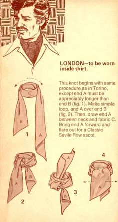 Mens Scarf Fashion, Simpul Dasi, Tie A Scarf, Vintage Mens Fashion, Retro Mode, Men Style Tips, Mens Scarves, Gentleman Style, Tie Knots