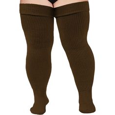 Comfortable Thigh-high Stockings For Fall, Ribbed Thigh High Socks For Winter, Thigh High Ribbed Socks For Winter, Casual Brown Knee-high Socks For Fall, Brown Socks For Fall Stocking Stuffer, Brown Knee-high Socks For Winter, Brown Ribbed Winter Socks, Warm Brown Socks For Fall, Brown Knee-high Winter Socks