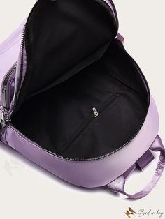 BirdinBag - Versatile Multi-pocket Modern Backpack Large Capacity Purple Bag For Back To School, Back To School Large Capacity Purple Bag, Solid Shoulder Bag With Zipper For Back To School, Zipper Closure Shoulder Bag For Back To School, Purple Softback Backpack For Daily Use, Satchel Bag With Zipper Closure For Students, Back To School Nylon Shoulder Bag With Zipper, Back To School Nylon Shoulder Bag With Zipper Closure, Casual Large Capacity Purple Backpack