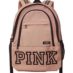 Brand: Victoria's Secretcolor: Sand/Mochafeatures: Collegiate Backpack Partially Made From Recycled Materials Mesh Side Pockets For Water Bottle, Durable Fabric Fleece Lined Tech Pocket, Padded Shoulder Straps + Back Panel Fits Up To 17" Laptop, Interior Laptop Divider Dimensions 17.75"L X 13" W, Lined Tech Pocket Details: Victoria's Secret Pink Collegiate... Light Pink Backpack, Vs Pink Backpack, Pink Backpack Victoria Secret, Victoria Secret Backpack, Pink Convertible, Victoria Secret Pink Logo, Sequin Backpack, Studded Backpack, White Backpack