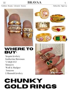 Chunky Gold Rings, Amazon Book, Gold Girl