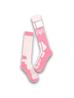 Uhznus Chic Printing Ski Socks - Snowears- socks Sporty Knee-high Socks For Winter Sports, Sporty Knee-high Socks For Winter, Sporty Knee-high Winter Socks, Pink Knee-high Sports Socks, Functional Breathable Winter Socks, Ski Socks, Athletic Performance, Sport Socks, Ergonomic Design