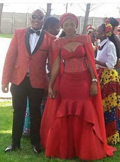 Shweshwe Wedding Dresses, Prom Dress African, Dashiki Outfit, African Couple, African Bride, African Weddings