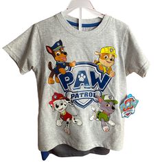 Nwt Boys Paw Patrol T-Shirt And Shorts Outfit. Boys Size 4. Seems To Run A Tad Big To Me. Summer K Playful Gray Cotton T-shirt, Gray Cotton Tops For Playtime, Paw Patrol Shirt Ideas, Tshirt And Shorts Outfit, Paw Patrol Outfit, Paw Patrol Shirt, Paw Patrol Girl, Graphic Tank Tops, Shorts Outfit