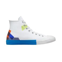 Converse Chuck Taylor All Star High Space Racer 'White Kinetic Blue' Sneakers (Unisex) - 173184f Size: Men 11.5 (Eur 46 / Uk 1.51) - Women 13.5 Canvas Upper High Top Silhouette For That Classic Look And Feel Lace-Up Closure With Metal Eyelets Rubber Toe Cap For Durability Ortholite Sockliner For Comfort Diamond-Patterned Rubber Traction Outsole New Without Box. Impeccable Condition. Item Comes From A Smoke Free Home. Blue Converse High-top Sneakers For Sports, Blue Converse Sporty High-top Sneakers, Sporty Blue Converse High-top Sneakers, Blue Converse Sneakers For Sports, Modern Converse Sneakers For Sports, Converse Synthetic High-top Sneakers For Sports, Modern White Converse High-top Sneakers, Converse High-top Sneakers In Synthetic Material, Converse Sporty High-top Synthetic Sneakers