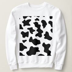 cute cowboy black and white farm cow print Sweatshirt, Women's, Size: Adult M Gender: female. Stevie Sparks, Cowboy Black And White, Cow Print Fashion, Cow Print Sweatshirt, Cowboy Fashion, Fashion Black And White, Cowboy Birthday Party, Cow Spots, Farm Cow