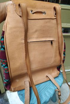 "Welcome! Amazing Vintage Leather and fabric Backpack In very good condition, i think never use A lot of pockets Measures: H: 14.56\" (37 cm) W: 13.77\" (35 cm) Deep: 3.54\" (9 cm) Thanks for stopping by!!IMPORTANT: Due to the delicate situation We're all going through, and in order to keep the safety of courier workers too, all orders will be dispatched when alert sanitary finished. You can purchased or reserve items like always. Thanks so much for your understanding." Leather Backpack With Leather Trim For Daily Use, Leather-backed Backpack Shoulder Bag For Trips, Leather-backed Shoulder Bag Backpack For Trips, Leather Backed Shoulder Bag Backpack For Trips, Leather Trim Satchel Backpack For Daily Use, Leather-handled Satchel Backpack For Travel, Travel Backpack With Leather Handles And Satchel Shape, Leather Backpack With Zipper Pocket For Trips, Daily Use Rectangular Backpack With Leather Trim