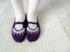 SALE Women socks, Handmade Slippers, Turkish Knitted Slippers, Authentic footwear, Stylish foot wear Purple Slippers, Slippers Socks, Handmade Slippers, Shearling Slippers, Turkish Women, Home Slippers, Knitted Slippers, Women Socks, Ballet Slippers