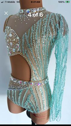 a mannequin with beaded and sequins on it's back