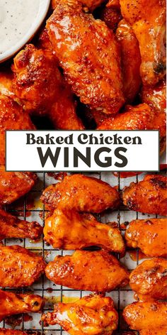 This baked chicken wings recipe is made with a simple, but flavorful spice mixture. Bake them in the oven for under an hour and enjoy plain, with your favorite dips, or toss them in a wing sauce.