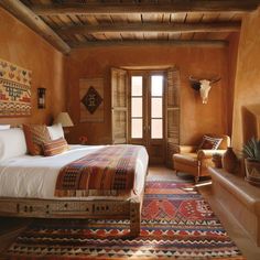 Southwestern Decorating Bedroom, Southwestern Bedroom Decor, Southwest Room, Bedroom Window Ideas, Modern Southwestern Decor, Southwestern Interior Design, Southwestern Aesthetic, Western Interior Design, Southwestern Interior