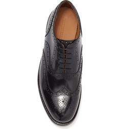 Broguing details add classic style to a wingtip derby crafted from smooth leather..Round wingtip toe.Brogue details.Lace-up.Leather upper, lining and sole with rubber heel.Imported.Item #7227552 Semi-formal Wingtip Oxfords With Leather Sole, Semi-formal Oxford Dress Shoes With Leather Lining, Semi-formal Oxford Leather Shoes With Goodyear Welt, Masculine Brown Oxfords For Semi-formal Occasions, Allen Edmonds Shoes, Semi-formal Brown Wingtip Derby Shoes, Allen Edmonds, Mens Oxfords, Rubber Heels