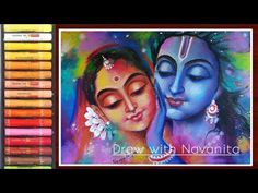 a painting with colored pencils in front of it and the words draw with navanti