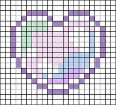 a cross stitch pattern with hearts on it