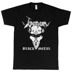 Venom shirt with Black Metal graphic on men’s 100% cotton, fitted t-shirt. Water-based ink, soft to the touch. Natural stretch during wear and great recovery after wash.   Can be considered unisex due to the fitted body and sleeves. Men can wear their standard size... The post Venom “Black Metal” Men’s T-Shirt (8 Colors) appeared first on Full Breach 77. Venom Band, Venom Black Metal, Metal Tank Top, Venom Shirt, Metal Men, Metal Shirts, Rock Rock, Rock Roll, Venom