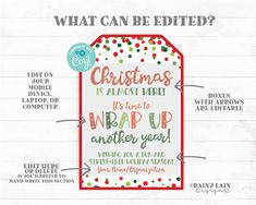 what can be edited? christmas is almost here it's time to wrap up another year