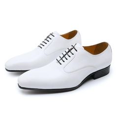 ''Maverick'' - Lace-Up Dress Shoes-Dress Shoes-GUOCALI Luxury Pointed Toe Lace-up Shoes With Stitched Sole, Leather Shoe Laces, Lace Up Block Heel, Dress Office, Dress Item, Business Dress, Oxford Shoes Men, Office Shoes, Formal Shoes For Men