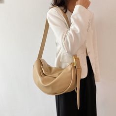 NEW STYLE Crossbody Bags for Women Large Capacity Luxury Handbags Solid Soft Shoulder Bags Female Casual Travel Hobos Bag Vintage Sac New (Width)38cm * (Height)18cm * (Thickness)9cm Faux Leather Satchel Shoulder Bag In Solid Color, Faux Leather Shoulder Bag In Solid Color, Solid Color Faux Leather Shoulder Bag, Single Shoulder Strap Bag For Daily Use In Fall, Fall Single-shoulder Strap Bag For Daily Use, Fall Satchel Bag With Single Shoulder Strap, Fall Season Satchel Bag With Single Shoulder Strap, Fall Tote Bag With Single Shoulder Strap, Solid Color Bag For Everyday Use In Fall