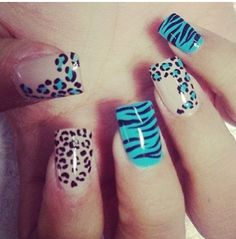 Zebra Print Nails, Cheetah Print Nails, Zebra Nails, Punk Nails, Duck Nails, Leopard Print Nails, Cute Spring Nails, Print Nails, Leopard Nails