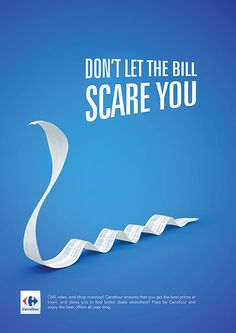 there is a poster with the words you can't scare you in white on a blue background