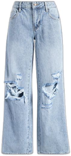 Baggy Flare Jeans With Frayed Hem For Spring, Trendy Washed Blue Distressed Cropped Jeans, Trendy Distressed Washed Blue Cropped Jeans, Spring Baggy Flare Jeans With Frayed Hem, Light Wash Ripped Wide Leg Flare Jeans, Washed Blue Distressed Wide Leg Flare Jeans, Distressed Washed Blue Wide Leg Flare Jeans, Trendy Ripped Wide Leg Flare Jeans, Baggy Distressed Wide-leg Flare Jeans