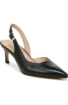 27 EDIT Naturalizer Felicia Slingback Pointed Toe Pump (Women) | Nordstrom Low Heel Dress Shoes, Black Pointed Toe Heels, Slingback Heels, Office Dress, Naturalizer Shoes, Pointed Toe Heels, Slingback Heel, Sling Back, Fall Fashion Trends