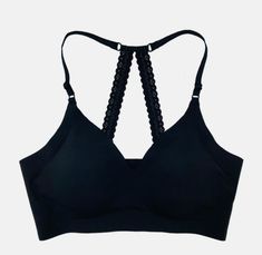 Pearlle Kendall Seamless Bralette Black Bralette, Mesh Bag, Bralette, Stretch Fabric, Emerald, Fox, Turtle Neck, Hand Wash, Mesh