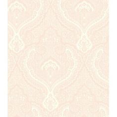 a white and beige wallpaper with an ornate design