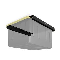 an image of a black and yellow shelf